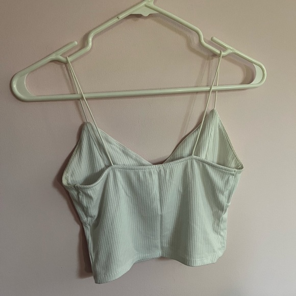 V neck cropped white tank top from Garage - Picture 2 of 3